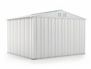 Casetta Box da Giardino in Lamiera di Acciaio Porta Utensili 327x269x217 cm Enaudi Bianco