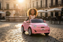 Macchina Elettrica per Bambini Licenza Ufficiale Fiat 500 Small 10,8V 3,1Ah Rosa      