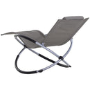 Sdraio da Giardino Ellittica 174x78x86 cm Telo in Textilene Antracite