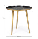 Tavolino Basso Ø40x41,5 cm in Acciaio