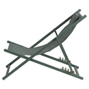 Sdraio Pieghevole Lido con Poggiatesta 94x60x92-81 cm in Poliestere e PVC Verde      