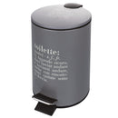 Pattumiera "Toilette" 3 Litri Ø17x23,5 cm in Plastica VdE Tivoli 1996 Grigio