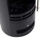 Camino Elettrico da Terra Effetto Fiamma 1800W Nero 