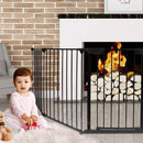 Cancello Cancelletto Protezione Camino Cani e Bambini Recinto Divisorio 3mt Nero