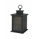 Lanterna Decorativa 12x12x16,5 cm Effetto Fiamma Nera