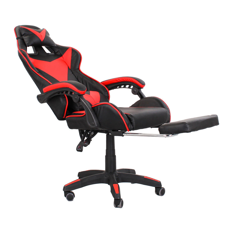 Sedia da Gaming 135x67 cm in PU Rosso e Nero