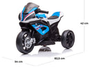 Moto Elettrica per Bambini 12V con Licenza BMW HP4 Sport 3R Blu
