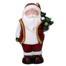 Pupazzo Babbo Natale in Resina con albero rosso cm 28x18xh42,5