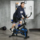 Cyclette con Monitor LCD e Sella Regolabile 118x50x105-115 cm Blu  