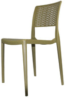 Set 4 Sedie da Giardino in Polipropilene Vandi Verde Militare