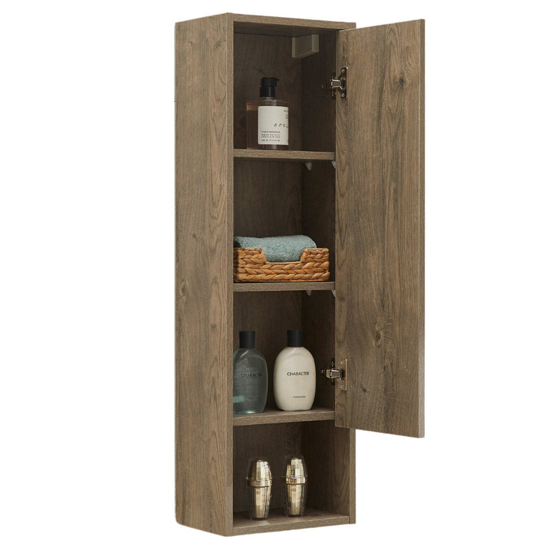 Mobile a Colonna per Bagno 30x20x100 cm in MDF Rovere