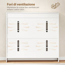 Scarpiera Slim da Ingresso per 25-30 Paia di Scarpe 106,4x34x108,5 con Ante a Chiusura Ammortizzata in MDF Bianco Lucido      