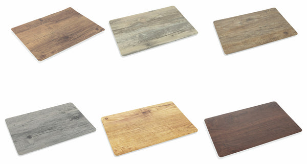 sconto Set 6 Tovagliette 30x45 cm in Plastica Villa d'Este Home Tivoli Effetto Legno
