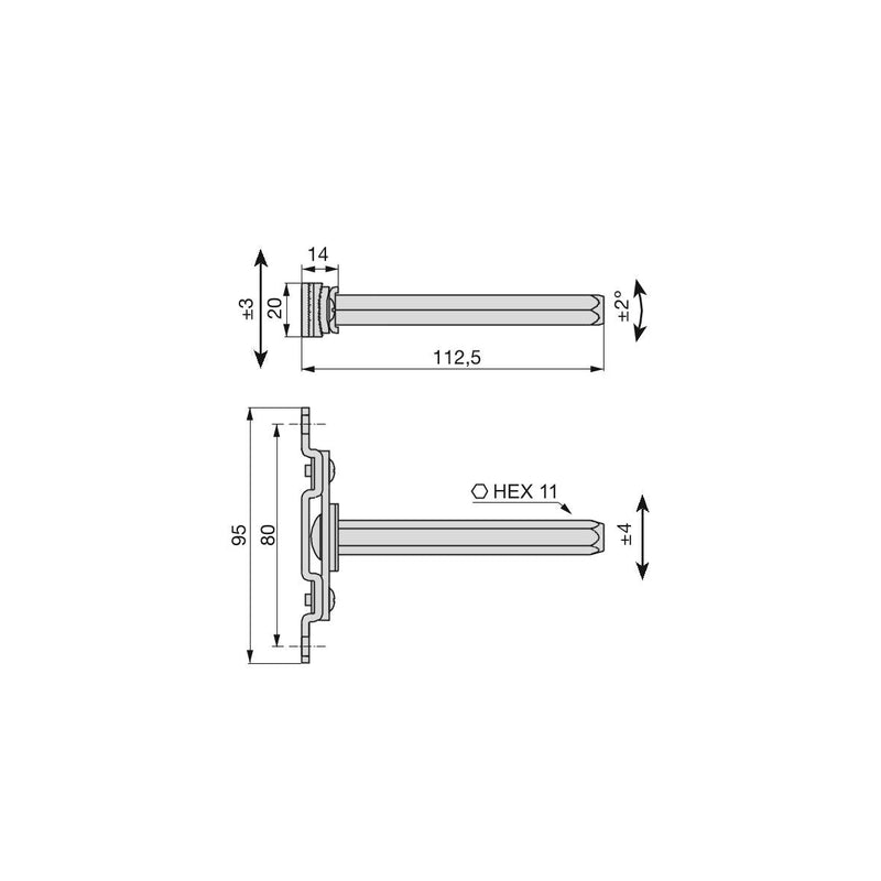 Supporto a Scomparsa Phantom per Mensola in Legno Imballo 1 Set Zincato Bianco Acciaio Emuca