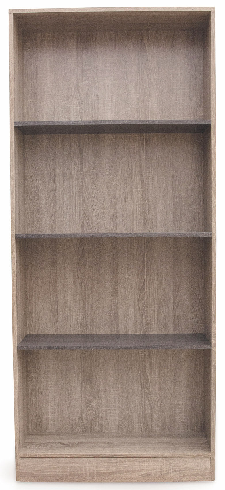 Libreria 4 Ripiani 73x24x170 cm in MDF Soriani Marrone Chiaro e Scuro