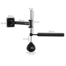 Speed Bag a Parete per Boxe e MMA ad Altezza Regolabile con Asta 79x72x20 cm in Acciaio e PU Nero