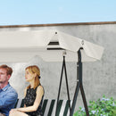 Tetto di Ricambio per Dondolo 3 Posti 210x145 cm Impermeabile in Tessuto Oxford Bianco Crema    