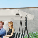 Tetto di Ricambio per Dondolo 3 Posti 210x145 cm Impermeabile in Tessuto Oxford Bianco Crema    