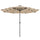 Ombrellone da Giardino Ø270 8 Stecche cm con Luci LED Parasole in Poliestere Antivento Ecru