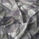 Set Lenzuola con Stampa Sopra Sotto e Federe Linea River Sepik Grey Varie Misure