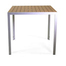 Tavolo da Giardino 80x80xh75 cm in Alluminio Polywood Bianco