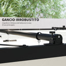 Gazebo Pergola da Giardino 298x298x230 cm con Telo Retrattile Bianco Crema   