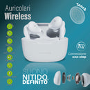 Cuffie Auricolari Wireless con Custodia per Ricarica Kooper  Bianco