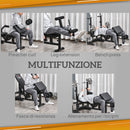 Panca da Palestra Regolabile con Supporto per Bilanciere 210x110x103-123 cm in Acciaio e PU Nero  