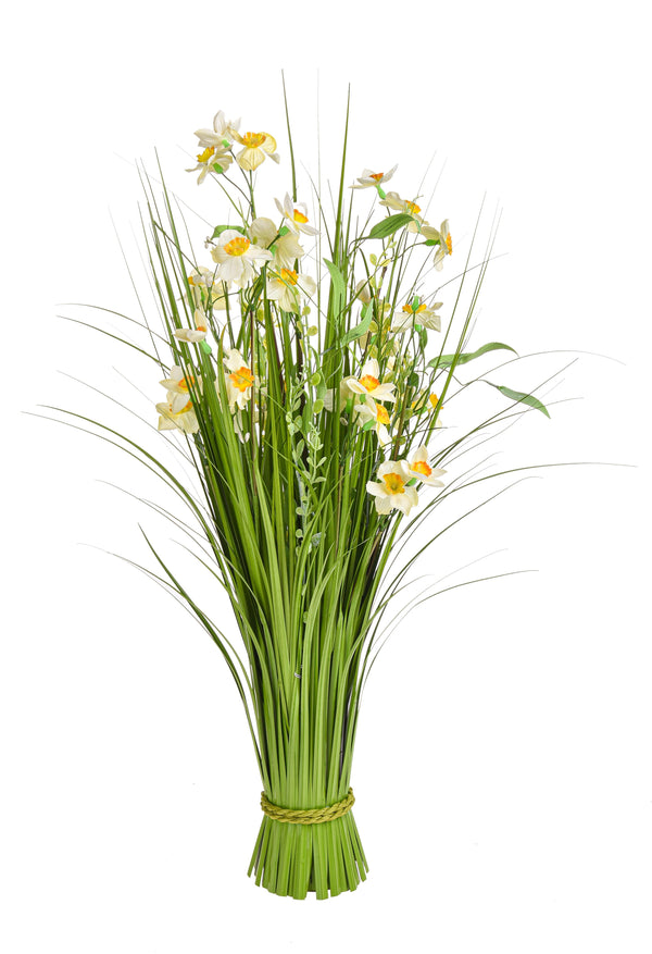 acquista Fascio Artificiale con Narcisi Altezza 70 cm Arancio