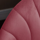 Set 2 Sedie da Pranzo in Velluto Imbottite 52x54x79 cm con Gambe in Metallo Rosso Antico