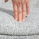 Sedia Moderna con Braccioli e Schienale Imbottiti 63x69x75 cm in Tessuto Effetto Lino Grigio  