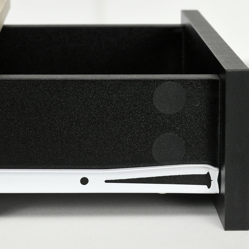 Set di 2 Comodini Sospesi Moderni con Cassetto e Mensola Superiore 35x32x22,5 cm  Rovere e Nero