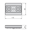 Lampada LED a Batteria Sotto Pensile con Sensore di Movimento 0,48W Luce Bianca Fredda Emuca
