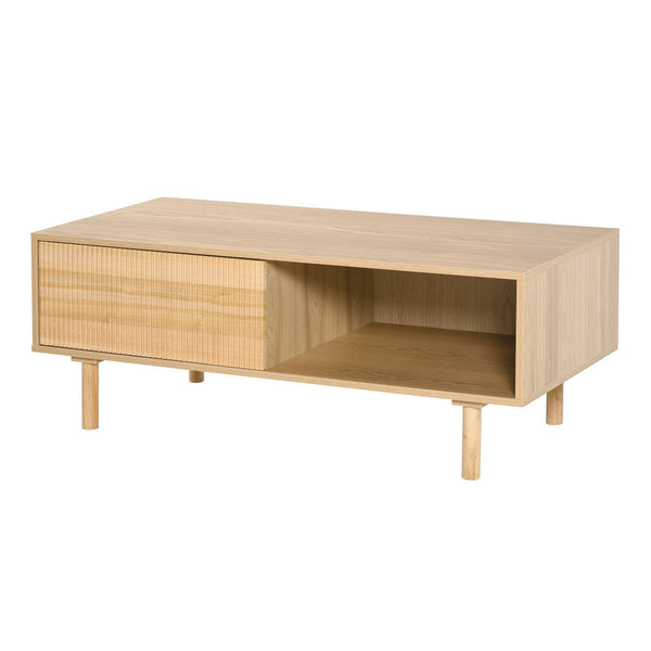 prezzo Tavolino Basso con Anta e Cassetto 110x50x41,5 cm in Legno Truciolare Naturale