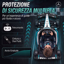 Go-Kart Elettrico Mercedes-AMG PETRONAS F1 123x66x39 cm con Licenza Telecomando Sospensioni Posteriori e Avvio Morbido in PP      