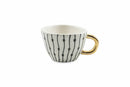 Set 6 Tazzine da Caffè Ø7x5 cm in Gres Villa d'Este Home Tivoli Masai Nero e Bianco