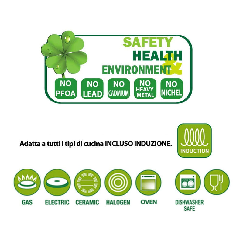 Pentola Pastì in Alluminio Ø 16 cm Antiaderente Induzione Coperchio Colapasta Silex Diamantide Nera