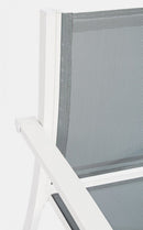 Set Tavolino e 2 Sedie da Giardino Auri Bianco in Metallo