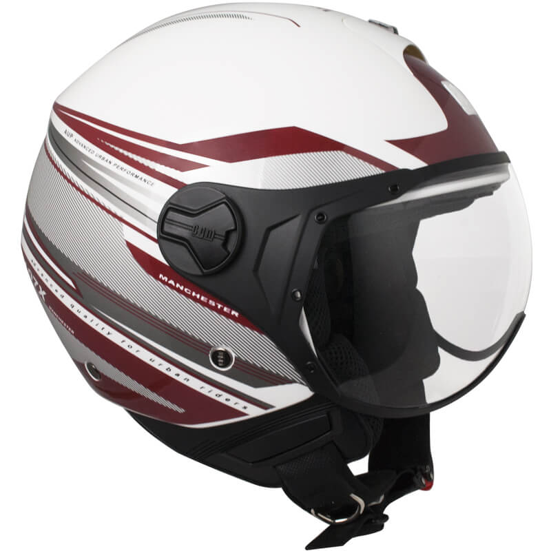 Casco Jet per Scooter Visiera Sagomata CGM Manchester 107X Bianco