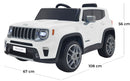 Macchina Elettrica per Bambini 12V con Licenza Jeep Renegade Bianca