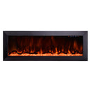 Camino Elettrico da Pavimento 45,5x127x18 cm Effetto Fiamma 1500W Racy 50 Nero