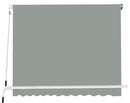 Tenda da Sole a Caduta con Bracci 245x245 cm Grigio