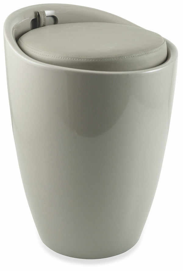 Pouf Sgabello Contenitore Ø37x45,5 cm in ABS Soriani Tortora sconto