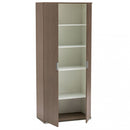 Armadio 2 Ante 75x38x174 h cm in Truciolare bilaminato Rovere grigio