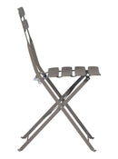 Sedia Pieghevole da Giardino 42x48x81 cm in Ferro Bistrò Tortora