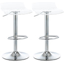 Set 2 Sgabelli da Bar Girevoli in Acrilico Trasparente  