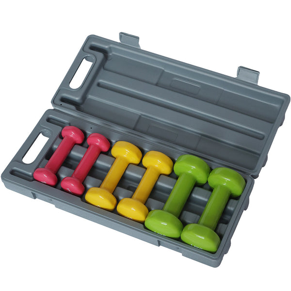 Set Manubri Palestra con Valigetta 2x0.5kg+2x1kg+2x1.5kg Pesi per Sport Fitness online