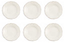 Set 6 Piatti Fondi Ø23x4 cm in Gres Villa d'Este Home Tivoli Duchessa Bianchi