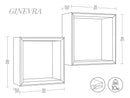 Set 2 Mensole Cubo da Parete Quadrato in Fibra di Legno Ginevra Rovere Sagerau