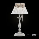 Lampada da tavolo Elegant in Metallo Bird Bianco Antique